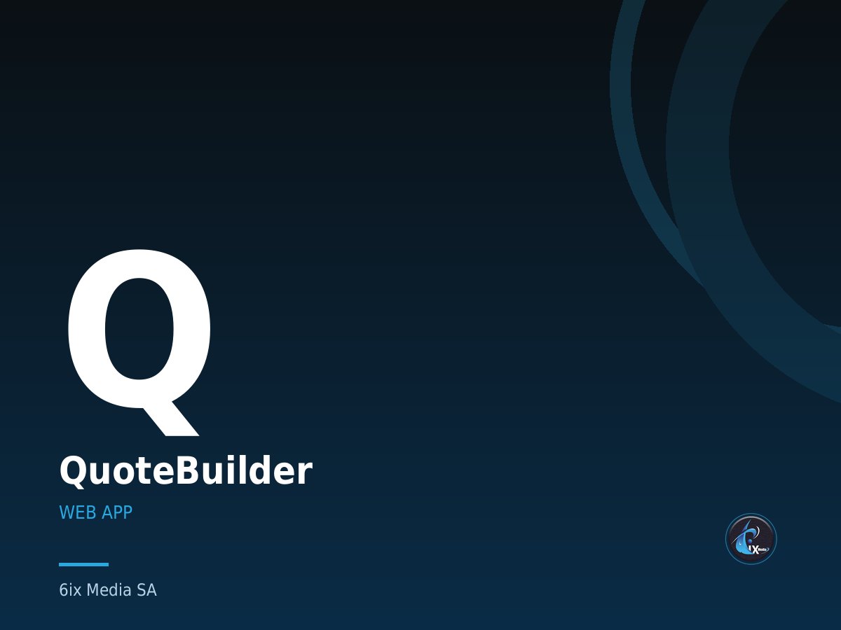 QuoteBuilder — Quoting tool for a manufacturing business